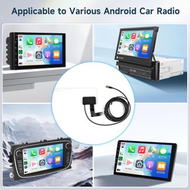 Hodozzy DAB/Dab+ Car Radio Adapter in Car, Dab Digital Radio Receiver for Android Car Radio, USB 2.0 Dab+ for Dongle, Universal Module with Dab Antenna, DAB+ Box Radio Receiver Adapter with Antenna