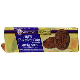 Voortman, Sugar Free, Fudge Chocolate Chip, 8oz Bag (Pack of 4)