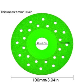 Diamond Chamfered Saw Blades, 3 Pcs Rock Slab Grinding Disc,4 Inch Diamond Saw Blade Wheel for Cutting and Grinding Tile and Marble