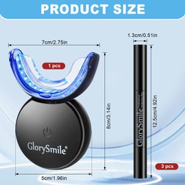 Teeth Whitening Kit, Zahn Bleaching Set, Schonend Zahnaufhellung zu Hause, für Weiße Zähne mit 3Pcs Zahnbleaching Gel, Zahnflecken Schnell Entfernen