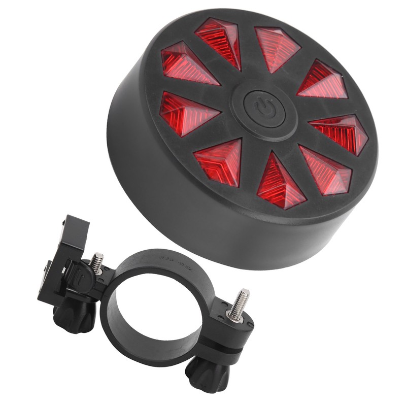 Bike Taillight Red Diamond Pattern Bicycle Safe Warning Flashing Riding