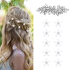 Rhinestone hair barrettes with mini flower clips