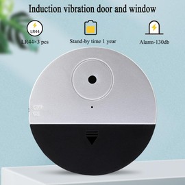Window Vibration Alarm, 130DB Loud Glass Break Sensor for Home Security, Easy to Install Burglar Alarm for Indoor Home, Office, Store, RV, 8 Pack