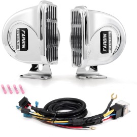 FARBIN Marine stainless steel waterproof horn 12V super horn with base bracket relay