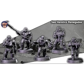 3D Printed 5x Sea Heretic Renegades - Heretics Naval Raiding Party - Trench Crusade
