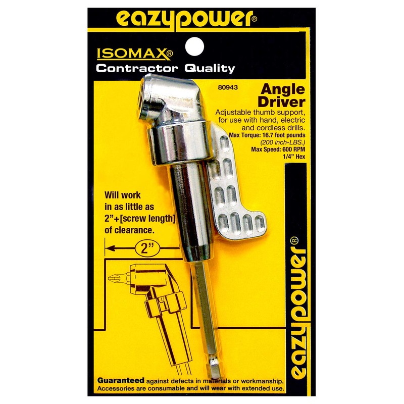 Eazy Power 80943 Angle Driver Attachment with 1/4 in. Hex
