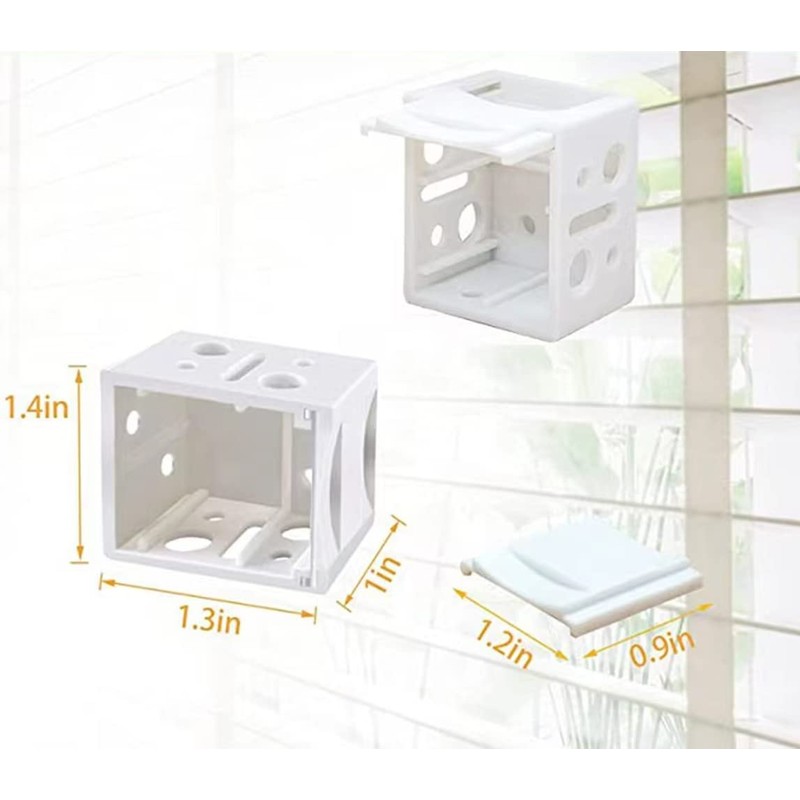 WYNOTT 6 Pcs 1 Inch Blind Brackets, Mounting Bracket for