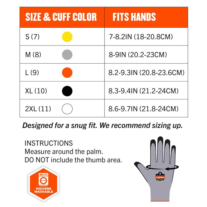 Ergodyne ProFlex 7501 Coated Waterproof Winter Work Gloves, Sandy Nitrile