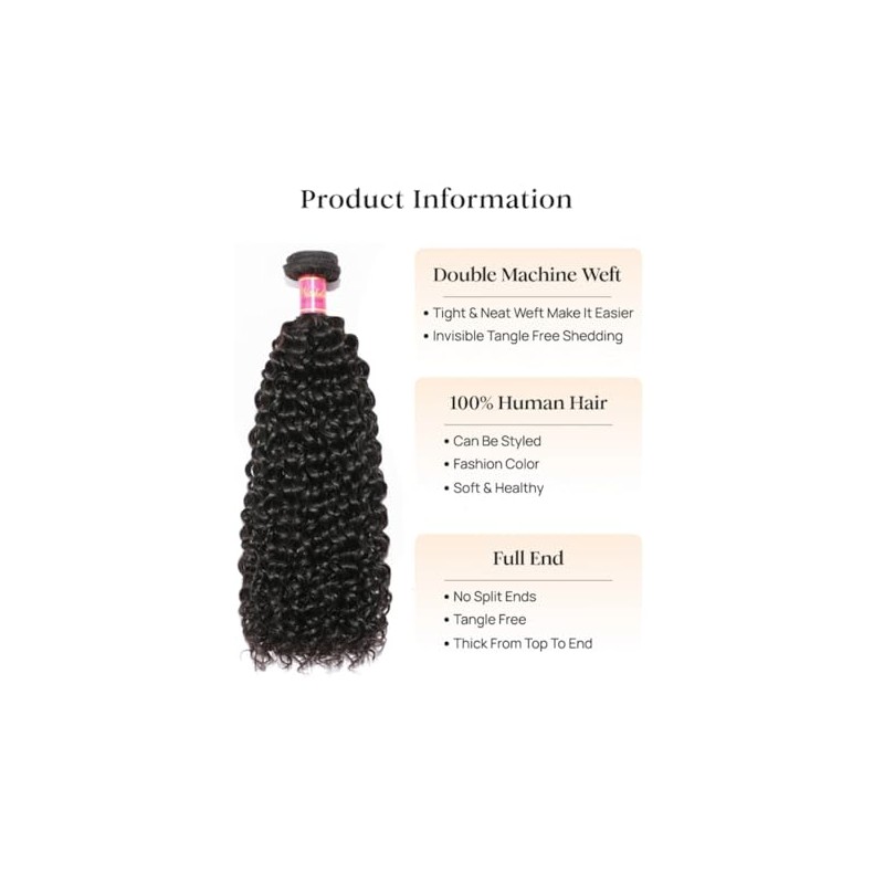 Extensiones de cabello humano rizado de Malasia, 1 paquete de