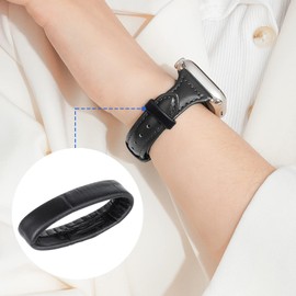 Cobee Leather Watch Strap Loops, 6 Pack Replacement Loops, Watch Band Holder, Watch Strap Holder, Watch Fastener Rings, Leather, No gemstone.