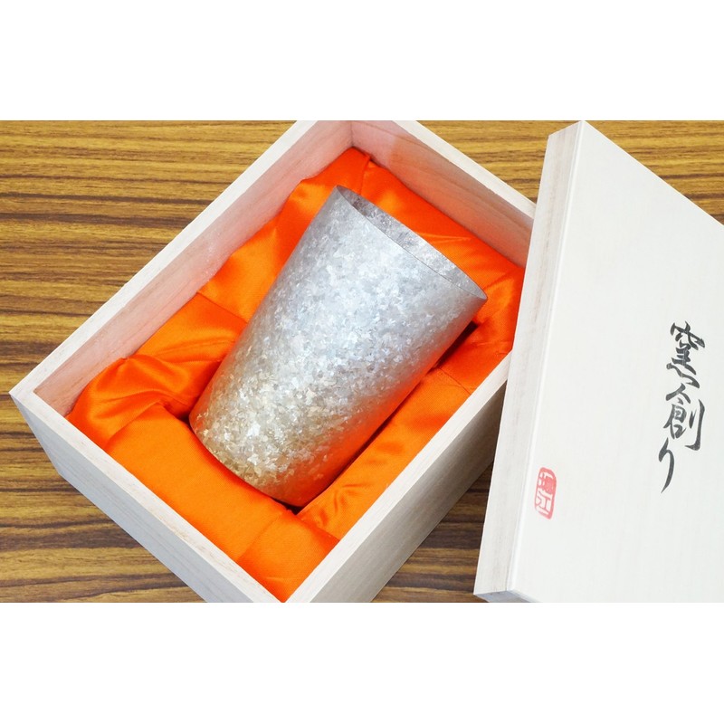 HORIE 新潟県燕産 チタン2重タンブラー 窯創り ライト 270cc 中宮虎熊商店特注グラデーションブラウン T09KM270GBR