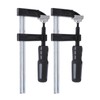 2Pcs Heavy Duty F Clamps Woodworking Bar Clips Quick Slide