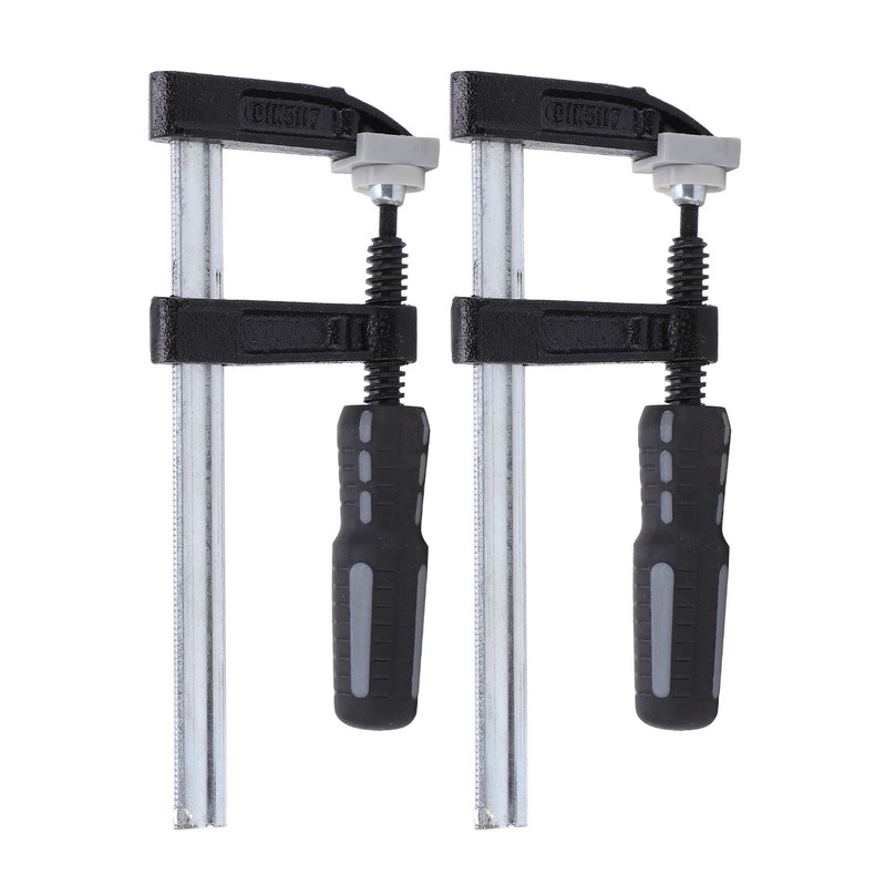 2Pcs Heavy Duty F Clamps Woodworking Bar Clips Quick Slide