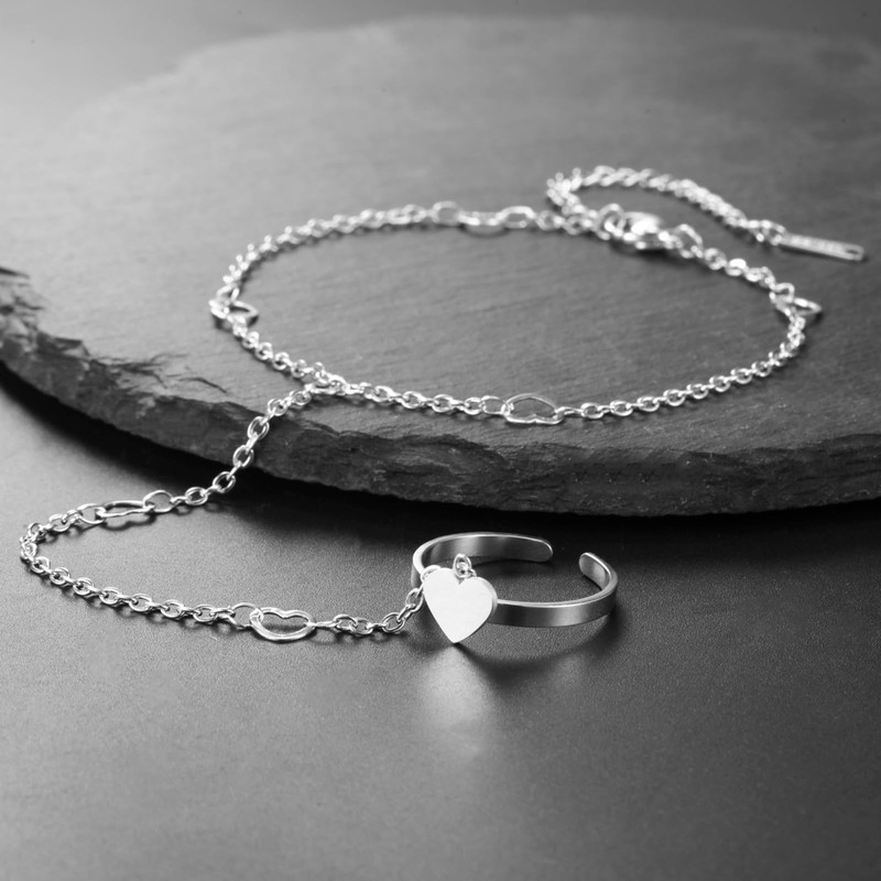 UNIFT Hand Chain Bracelets for Women Set Stainless Steel Adjustable