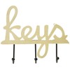 Plaid Key Holder with 3 Metal Hooks, 12882