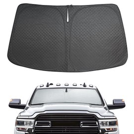 Car Windshield Sun Shade 5 Layers Thick for Dodge RAM 2500 3500 2010-2024 2025 Pickup Truck - Front Window Sunshade Sun Visor Accessories - Protector Vehicle Reflect UV Sun and Heat
