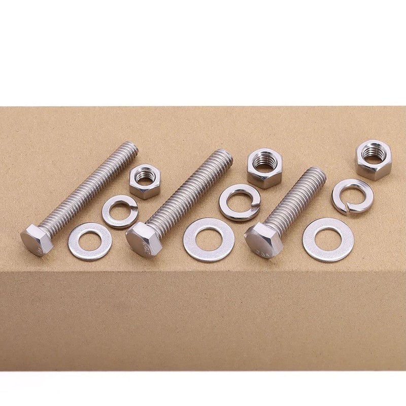 M10-1.5 x 75mm (6 Sets) Hex Bolt with Hex Nut,