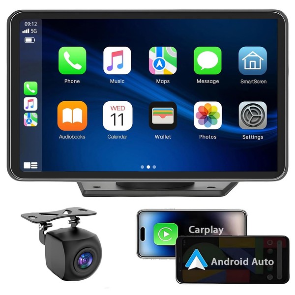 for Apple Carplay Wireless Portable 7" Touchscreen Car Stereo Voice