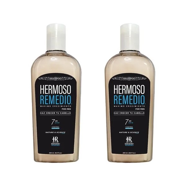 2 Shampoo Anticaida Crecimiento Caspa Reparador Hombre 7en1