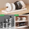 Pots and Pans Organizer Under Cabinet Expandable Pot Lid Holder