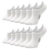 VEGCOO 6 Pairs White Trainer Socks Women Men, Breathable Cotton