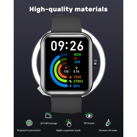 KONXISA 4-Pack Screen Protector for ‎Motivaris ‎IDW25 1.83" watch, Soft HD TPU Clear Film, Anti-Scratch Bubble-Free Smartwatch Protector Film, Replacement HD Clear Cover Soft Film