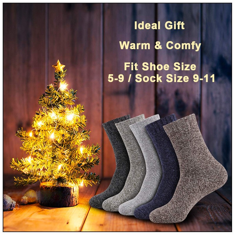 Heatuff - Calcetines de lana de invierno para mujer, cálidos,
