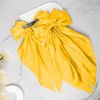 2Pcs Yellow Hair Bows Long Tail Satin Bow Hair Clips