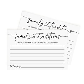 All Ewired Up 50 Family Traditions Baby Shower Games - Minimalist - Unisex Girl or Boy Babies, Baby Shower Advice, Wishes for Baby Fun Gender Neutral Party (50-Cards)