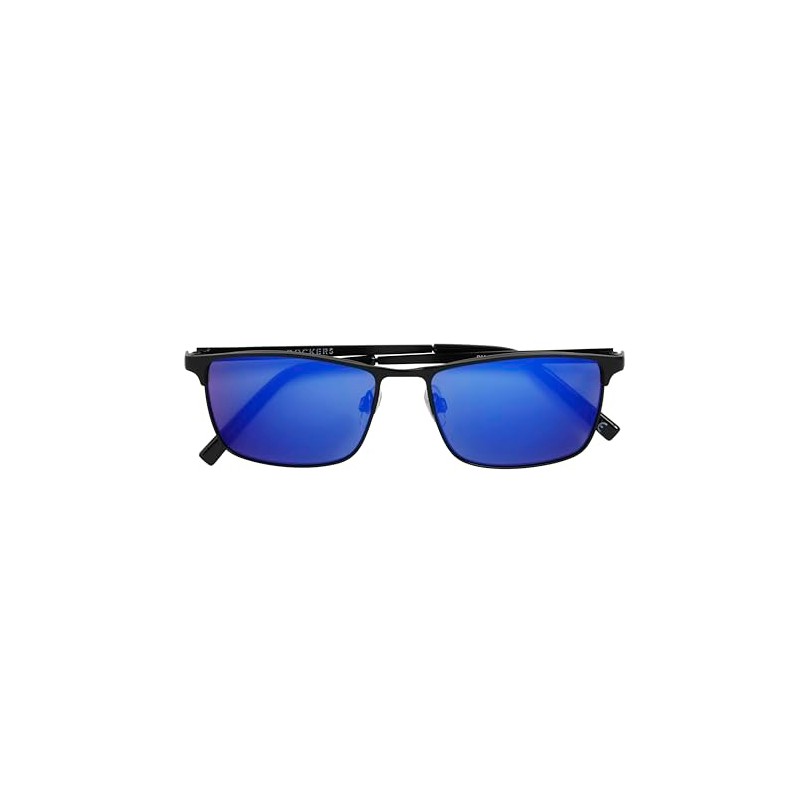 DOCKERS Men's Cecil Sunglasses Rectangle, Black, 55mm