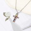 SENFAI Cross Pendant Necklace for Women Stainless Steel Cross Pendant