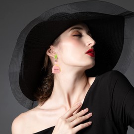 Cinco De Mayo Earrings Mexican Fiesta Earrings Pinatas Sombrero Dangle Mexican Earrings Acrylic Colorful Mexico Holiday Accessories Jewelry for Women (H)