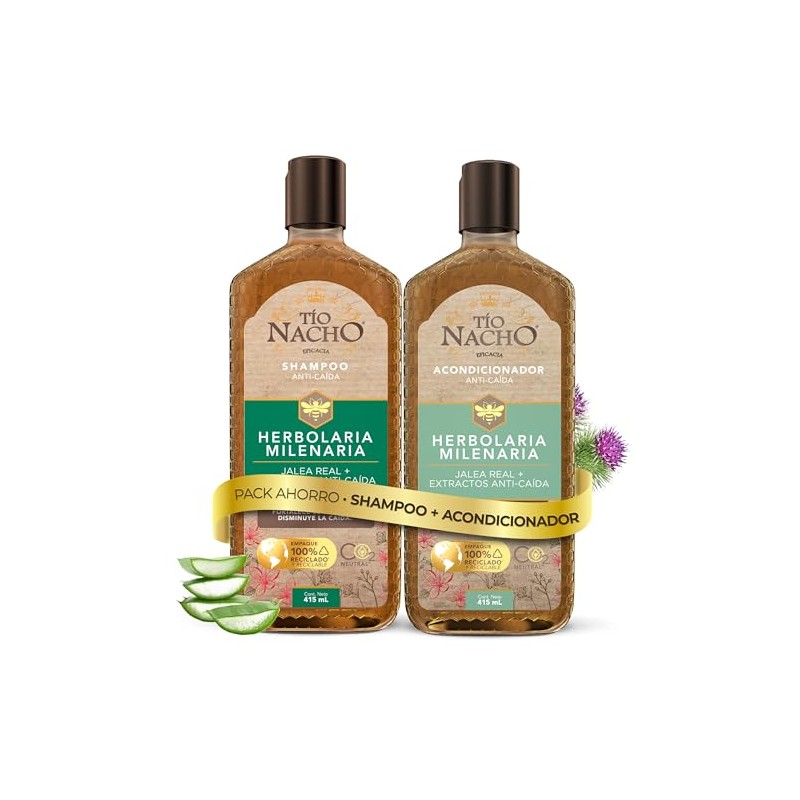 Tío Nacho Anti-Caída Dúo Pack Shampoo + Acondicionador. Contiene 2