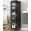 BROVIEW 3-Tier Tall Narrow Storage Cabinet Organizer, Slim Bathroom Cabinets