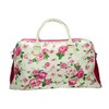 Dugros Floral Printed Satin Nylon Weekender Top Handle Holdall -