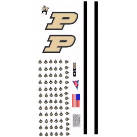Purdue football Helmet Decal set Full size vinyl convex Gear wrap