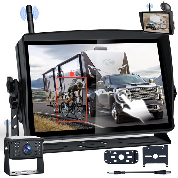 TECXERLLON RV Backup Camera, Vehicle Backup Cameras with 7-Inch Touchscreen