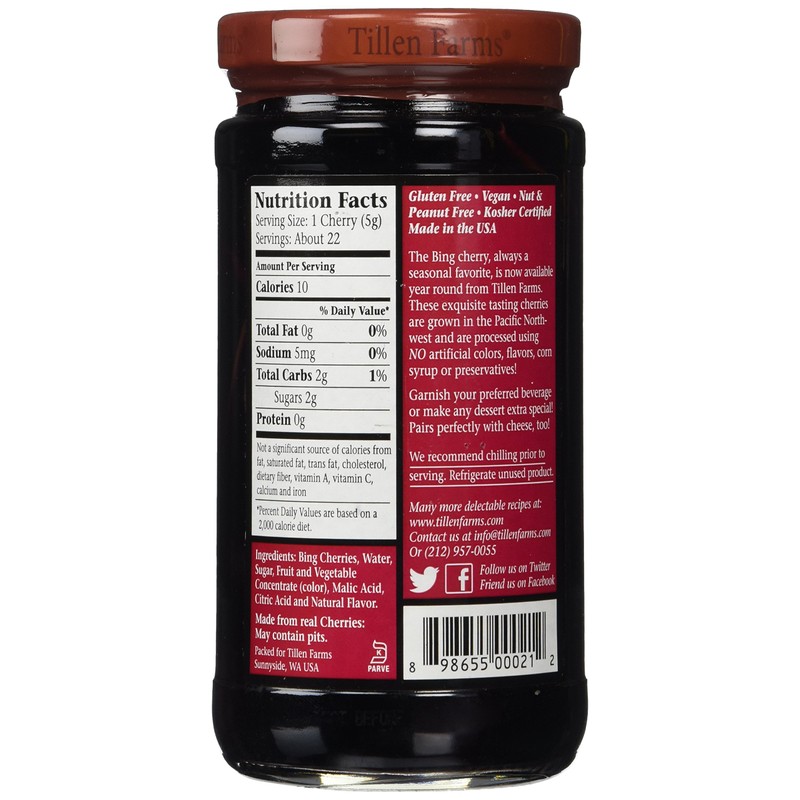 Tillen Farms Bada Bing Cherry,13.5 Ounce (Pack of 6)