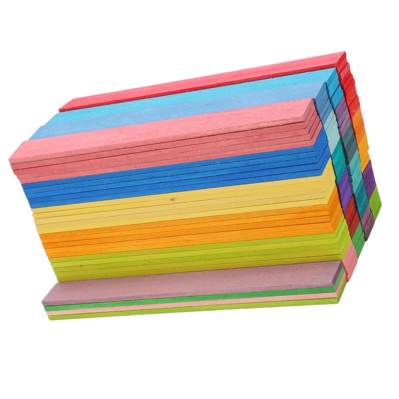120pcs Wooden Building Blocks Colorful Bridge Building Stacking Toy Toddler