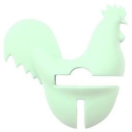 Cute Rooster Kitchen Spoon Holder - Rest Cooking Utensil Holder Pot Side Clip Spoon Holder for Pot Rooster Lid Holders - Heat Resistant & Dishwasher Safe Utensil Rest for Stove Top (Green)