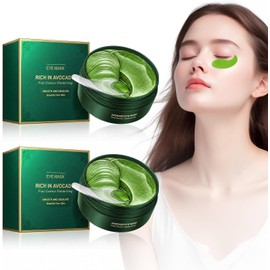 120Pcs Parches Ojeras 24k, Bolsas y Ojeras Parche de Ojo, Parche Ojeras 24k, Colageno Par-ches Contorno de Oj-os, Hidrogel Anti Arrugas, Lineas De Expresion, Parc-hes Humectantes (Verde)