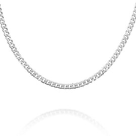PAVOI Italian Solid 925 Sterling Silver, 22K Gold Plated Chain Necklaces | Snake, Square Box, Cable, Super Flex Curb, Miami Cuban and Rope Diamond-Cut Herringbone Necklace for Women and Men | MADE IN