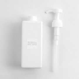 TREE Square Shampoo Refill Container Cosmetic Empty Bottle (650ml White)