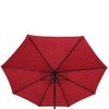 Deezon 9FT Central Umbrella Waterproof Folding Sunshade Wine Red