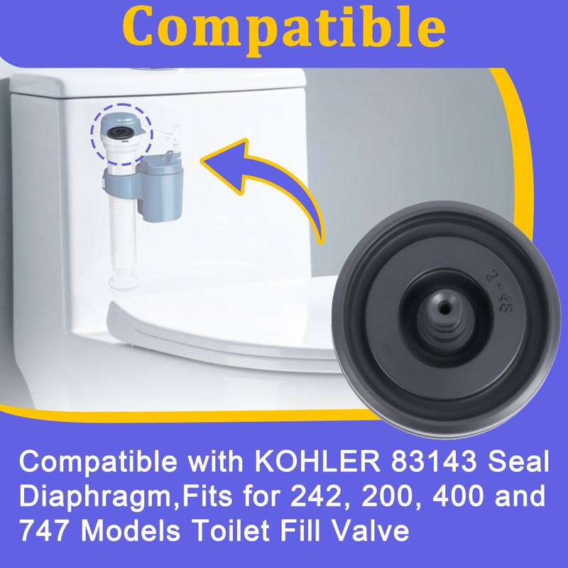 6 Pack Toilet Fill Valve Seal Replacement for Kohler 83143