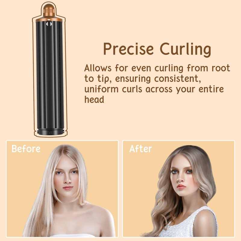 ZEPHBLOW Long Barrel for Dyson Airwrap, Long Hair Curling Roller