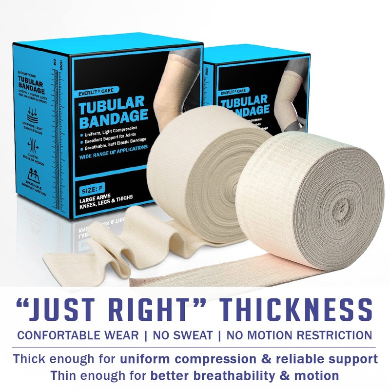 EVERLIT Elasticated Tubular Support Bandage | Stockinette Tubing for Large