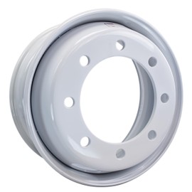 eCustomrim Trailer Wheel 17.5" 17.5X6.75 Hub Centric 8 Lug 275mm Center White Dual Dually Rim