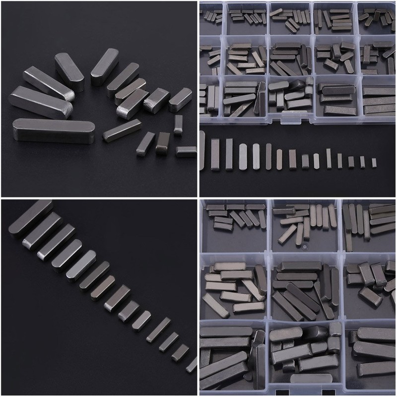 140pcs Key Assortment,8mm-30mm Stainless Steel Round Ended Feather Key,Parallel Drive