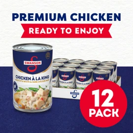 Swanson Canned Chicken a la King With White and Dark Chicken Meat, 10.5 OZ Can (Case of 12)